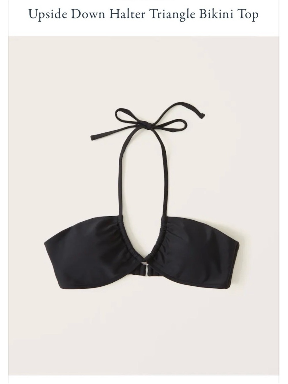 NWT Abercrombie & Fitch Bandeau  Upside Down Halter Triangle Bikini Top, Sz L